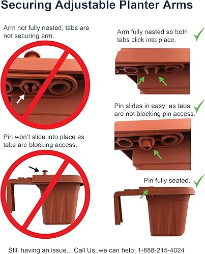 Miniatura 6 de Apollo Exports International AP-30312 - Maceta de barandilla ajustable de 23.5 pulgadas, aspecto Ratan, color blanco