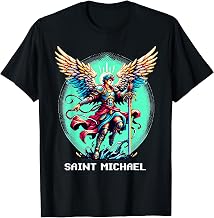 Saint Michael The Archangel Catholic Video Game T-Shirt
