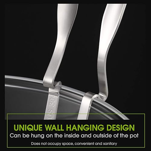 Miniatura 4 de Patelai Juego de cucharón ranurado de acero inoxidable para sopa, cucharón de sopa, utensilios de cocina para servir salsa, 12 pulgadas (2 piezas,