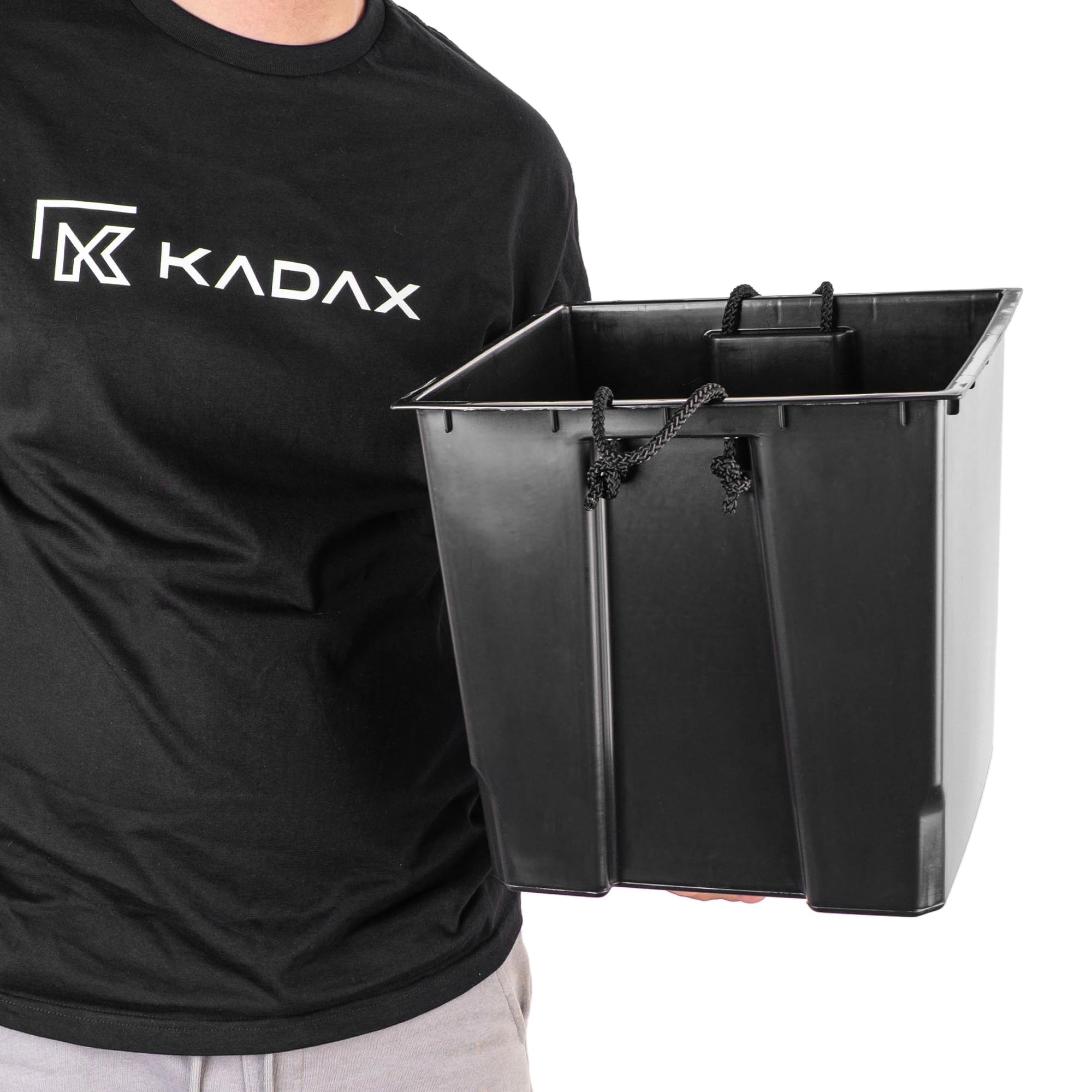 KADAX Maceta con ruedas, 39 x 40 cm, gran maceta de plástico con aspecto de madera, maceta cuadrada con inserto para interiores y exteriores (marrón)