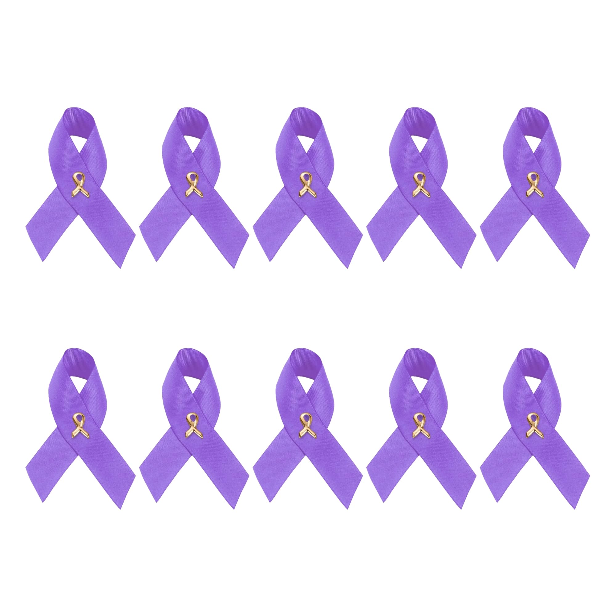 1/2/5/10/25/50/100pcs Satin Awareness Ribbon Pins (Pick your color), for Cancer &amp; Disease Awareness, Bulk Quantities for Fundraising, Events, Gift Giving