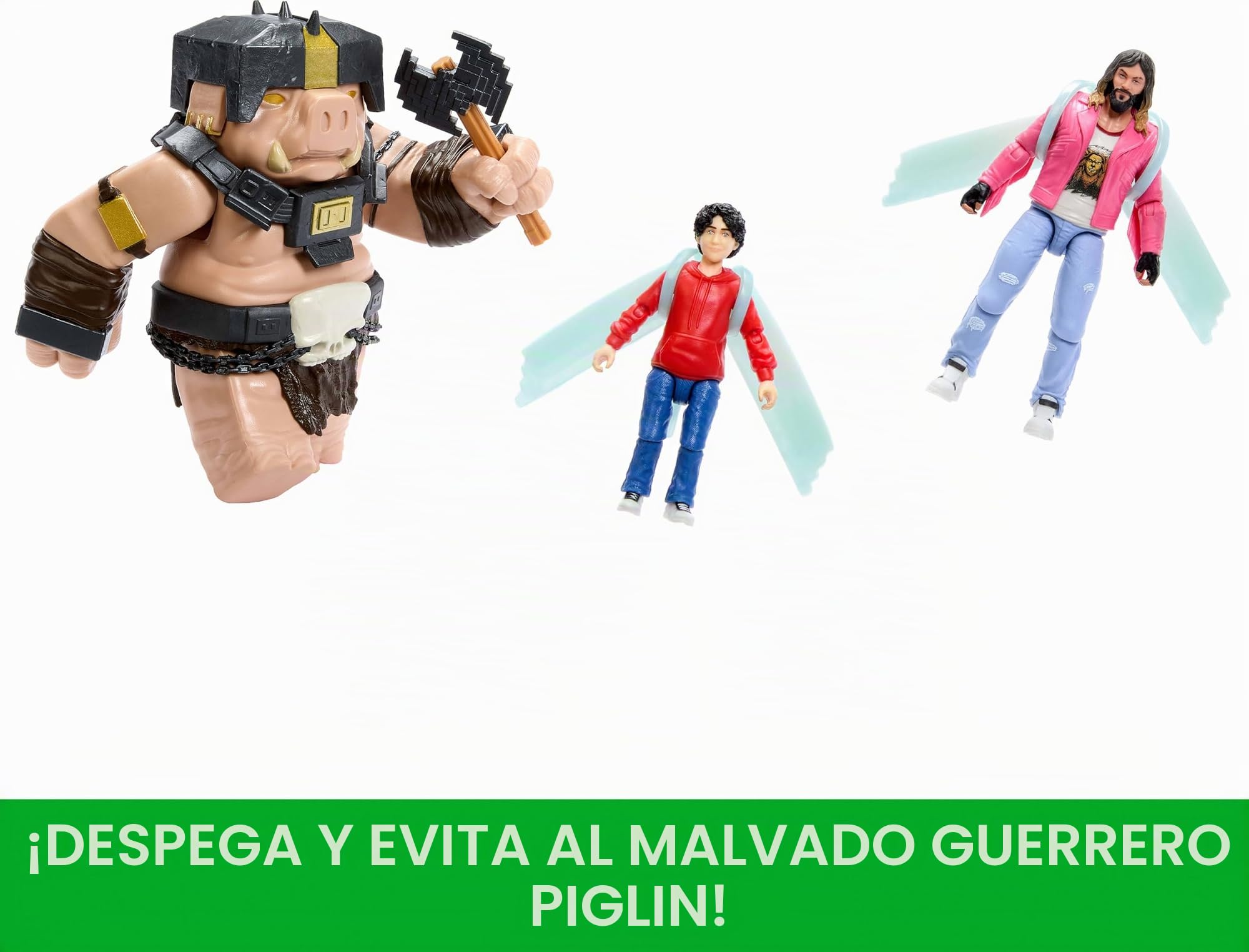 Minecraft Mattel Story - Juego con 3 figuras de acción y 4 accesorios, un paquete de figuras de escape bien elaboradas inspirado en una película, juguete coleccionable