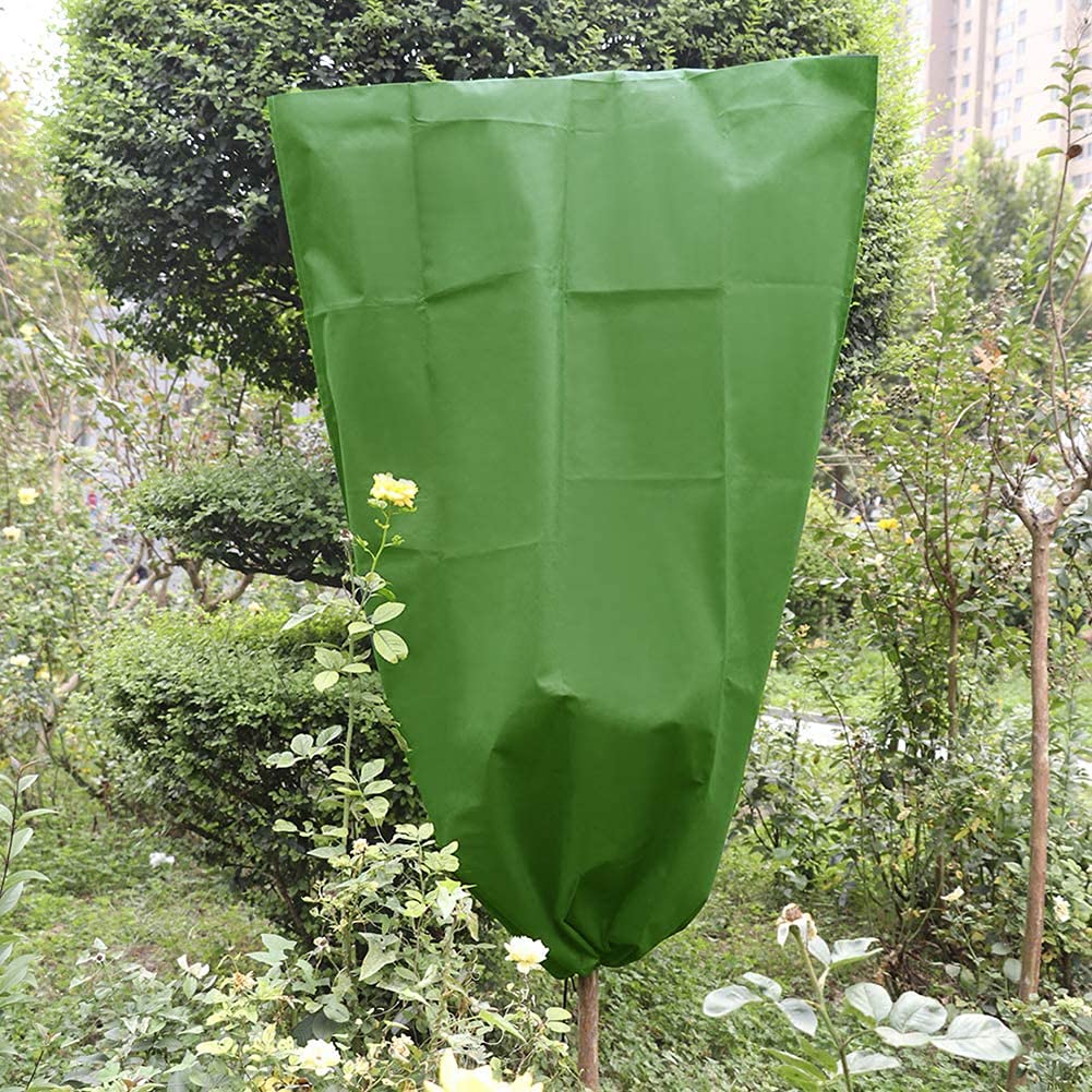 Schutzhülle für Pflanzen, Kübelpflanzensack Winterschutz Kälteschutz Reißfest Frostschutzhaube Wiederverwendbar mit Zugband Für Kübelpflanzen und Rosen Olivenbaum Palmen (200*240cm zipper,green)