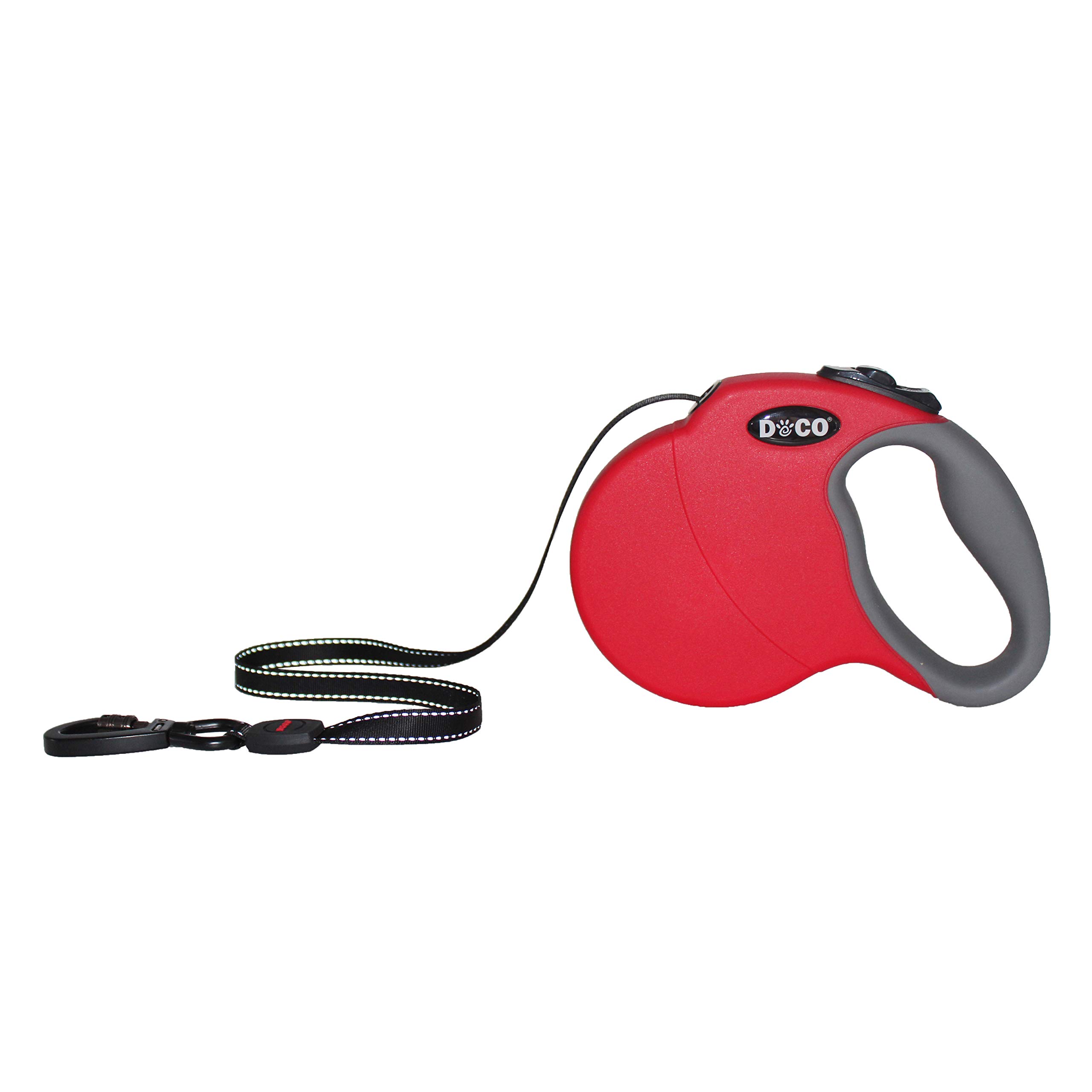 DOCODrl16 All Day Adventure Retractable Leash, Medium, Red