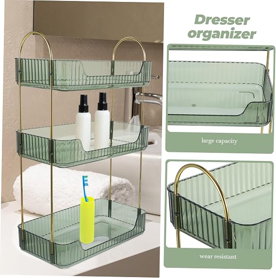 3 Tier Bathroom Organizer Shelf for Countertop Vanity Storage