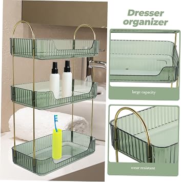 3 Tier Bathroom Organizer Shelf for Countertop Vanity Storage