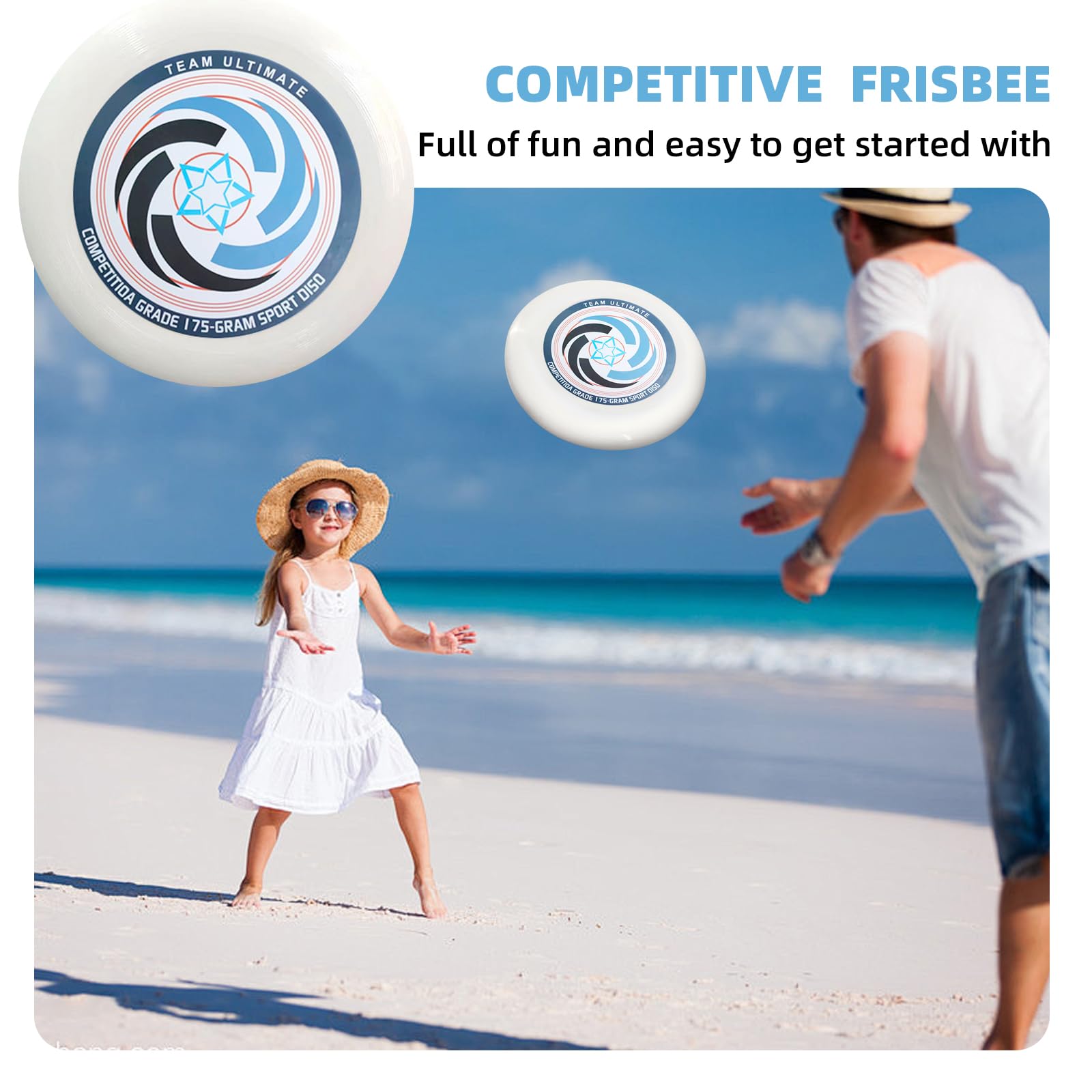 175g Frisbee competitivo de Ultimate, Frisbee Profesional Giratorio, Deportes Divertidos al Aire Libre, Adecuado para Jugadores Ocasionales y Profesionales (Bolsa de Almacenamiento)【Sección B】