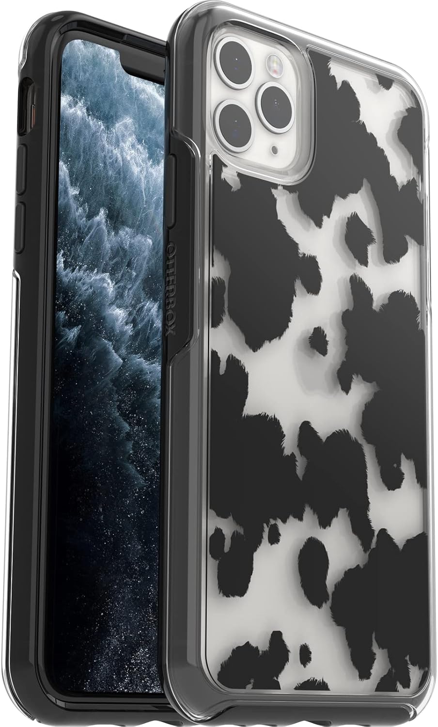 OtterBox iPhone 11 Pro Max & iPhone Xs Max Symmetry Series Case - Cow Print, Ultra-Sleek, Wireless Charging Compatible, Raised Edges Protect Camera & Screen