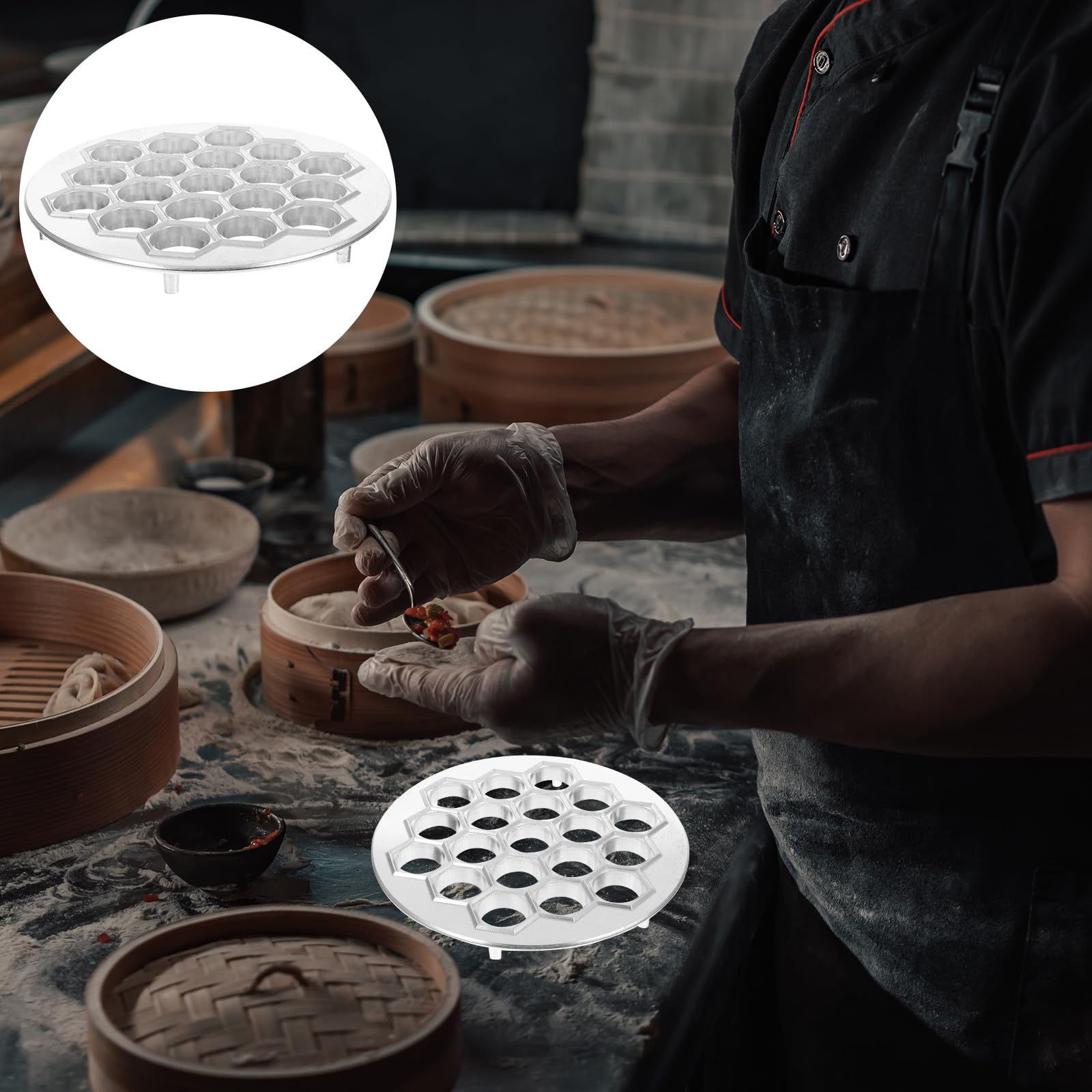 Molde para Hacer Raviolis Rusos de Aleación de Aluminio Plata