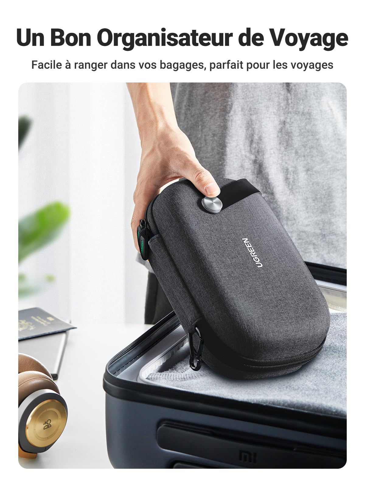 UGREEN Sac Rangement Accessoires Électroniques Antichoc Voyage Organisateur pour Chargeur Batterie