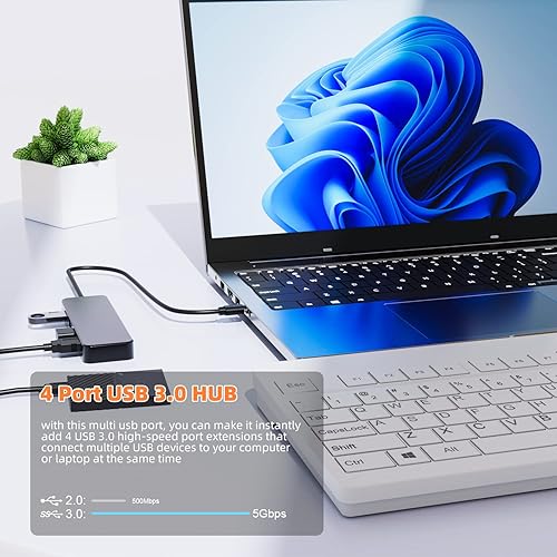 Miniatura 6 de Hub USB C 4 puertos, Eanetf USB C a USB Hub 3.0 Divisor USB para Mac Pro, iMac, iPad Pro, Chromebook, Pixelbook, Dell XPS, Samsung y más