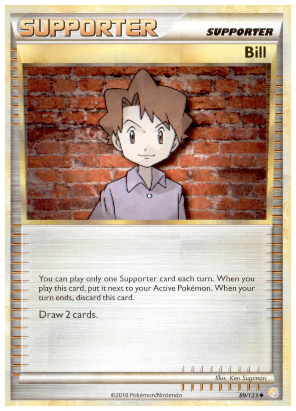 Amazon.com: Pokemon - Bill (89/123) - HeartGold SoulSilver - Reverse Holo :  Toys & Games