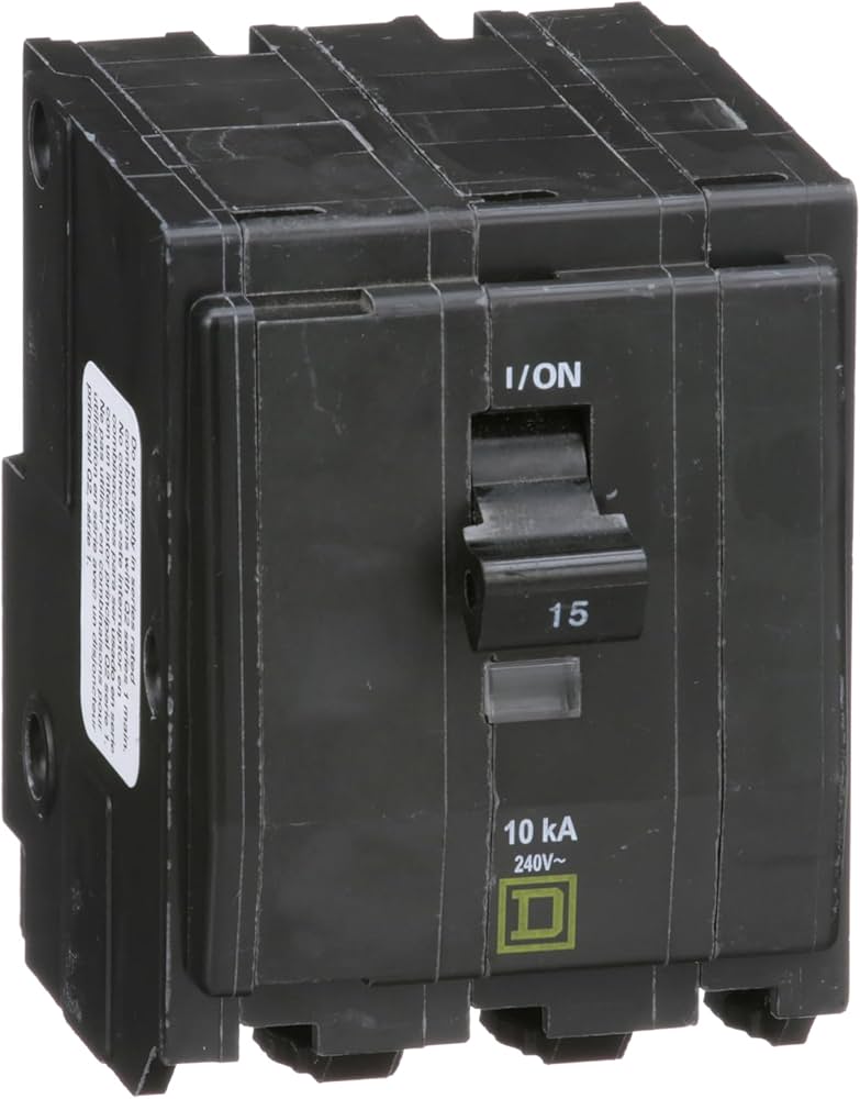 Square D - SQDQO315 SQD QO315 CB 3P 240V 15A, Black - Amazon.com