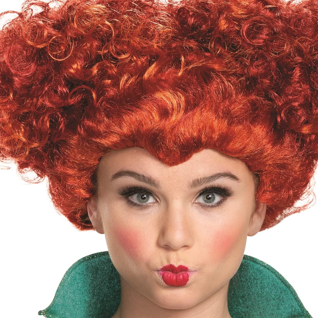 Disguise Disney Hocus Pocus Wini Deluxe Wig Costume Accessory, Red, Adult Size - Image 2