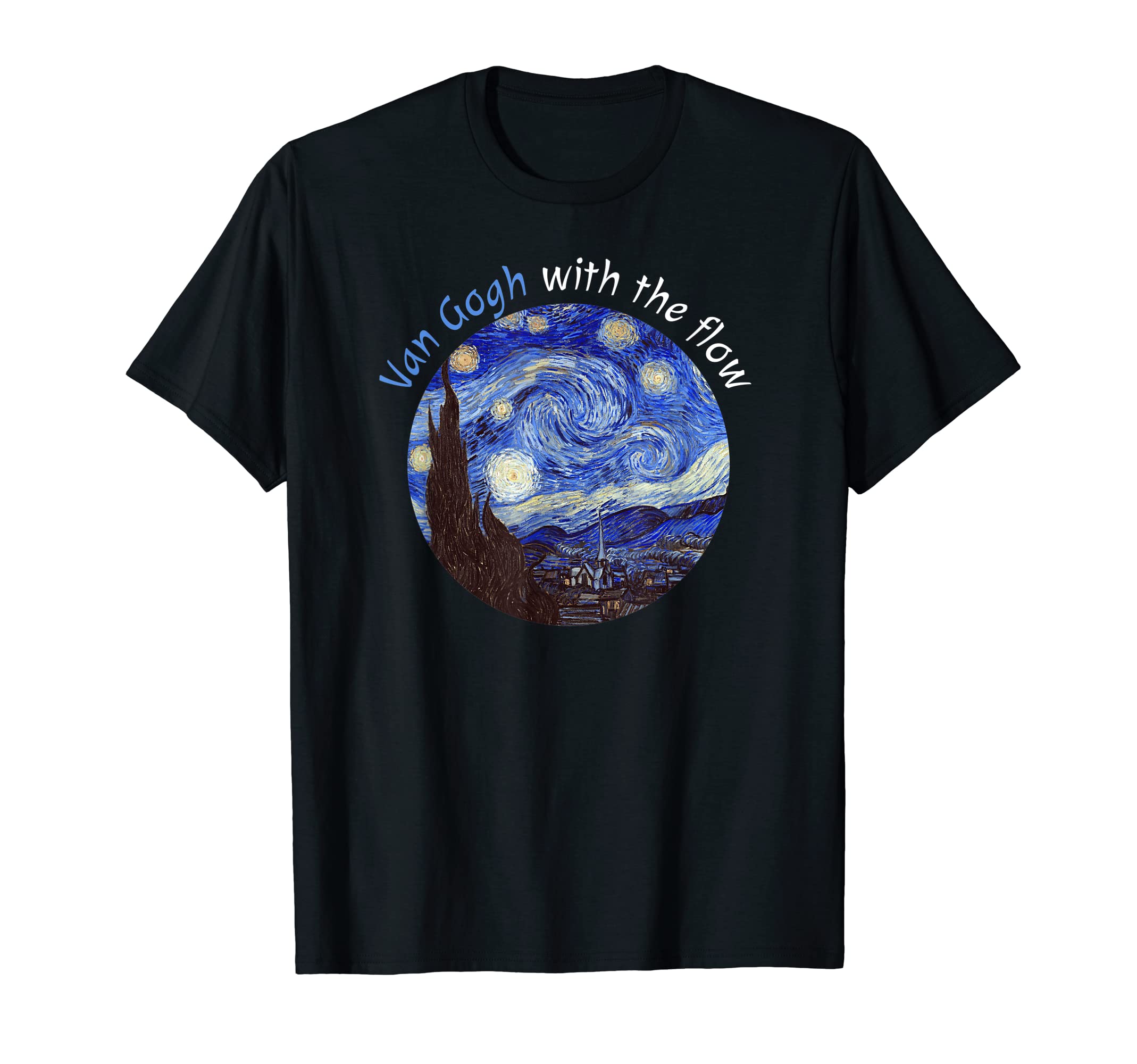 Van Gogh With The Flow Co.Starry Night by Vincent Van Gogh | Van Gogh With The Flow T-Shirt