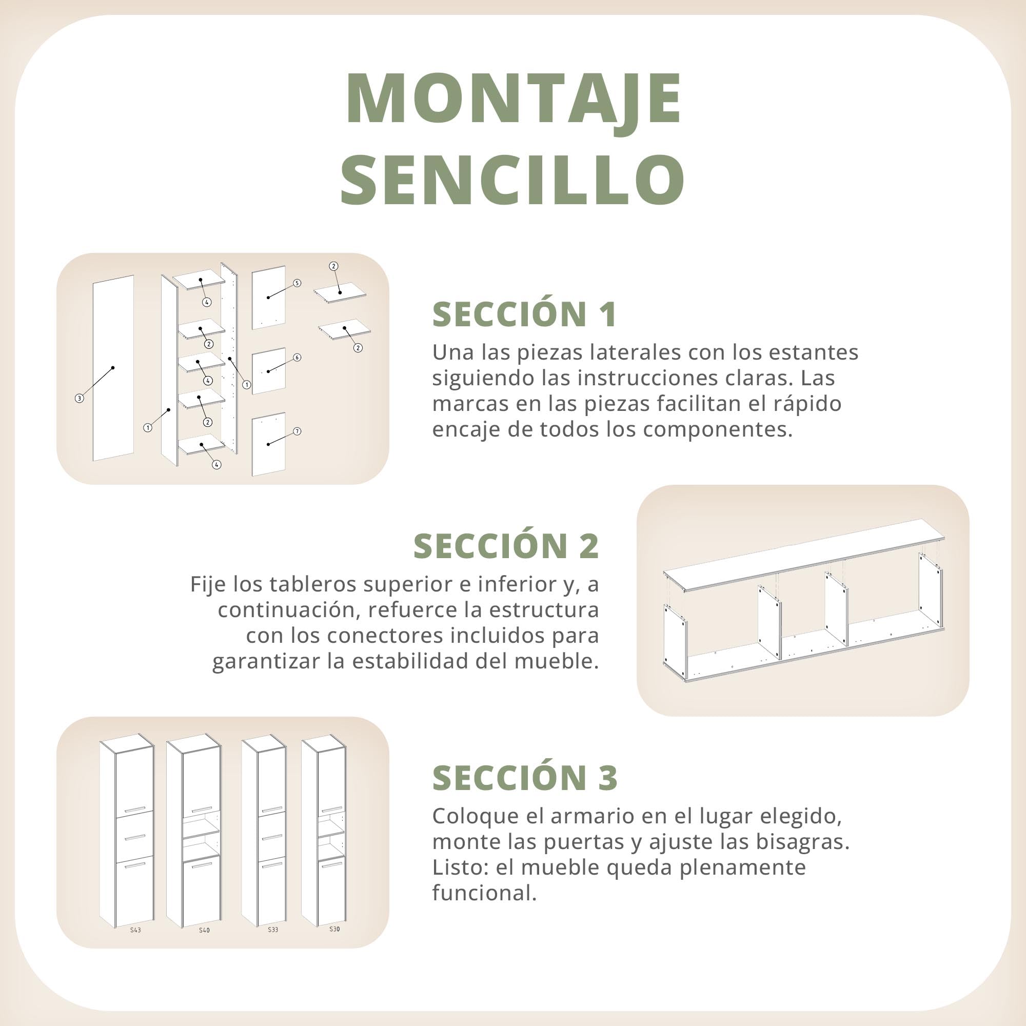 CDF Armario de Baño Alto Columna Mueble Baño Estrecho - Ancho: 40 cm Roble Artisan 30x40x170 cm Ahorro de Espacio, para Guardar Cosméticos y Productos de Limpieza, para Espacios Pequeños