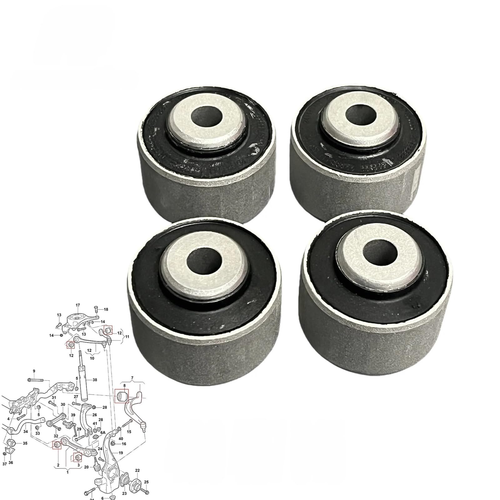 Pasuje do Audi S4 B8 Avant 8TSportback 8R S5 tuleja sterująca przedniego zawieszenia Kit4G0407515 4G0407181 4G0407182 8K0407183A Tuleja Zawieszenia Samochodu(4G0407515)