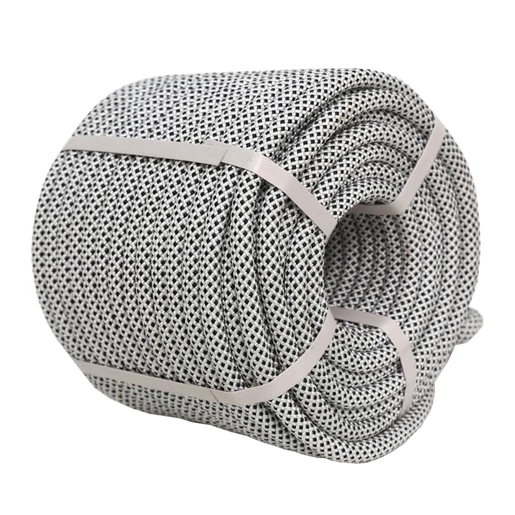 Hochleistungsfähiges Bettseil, 32-328 Fuß Mehrzweck-Zug- und Sicherungsseil, geeignet für Camping, Wandern, Segeln, Bündeln und Aufhängen (12 mm x 80 m).
