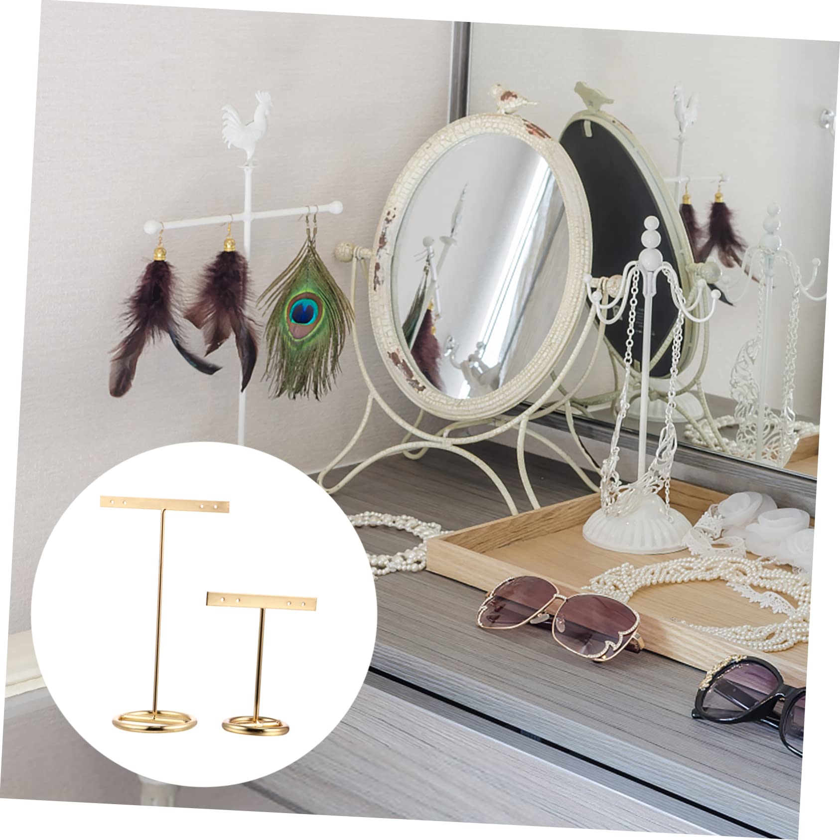 COLLBATH 3 Set Di Espositori Per Orecchini Espositori A T Dimensioni Espositori Per Gioielli Di Moda Robusti Supporti in Ferro Resistenti Allo Sbiadimento Longevità Assicurata 2 Pezzi*3