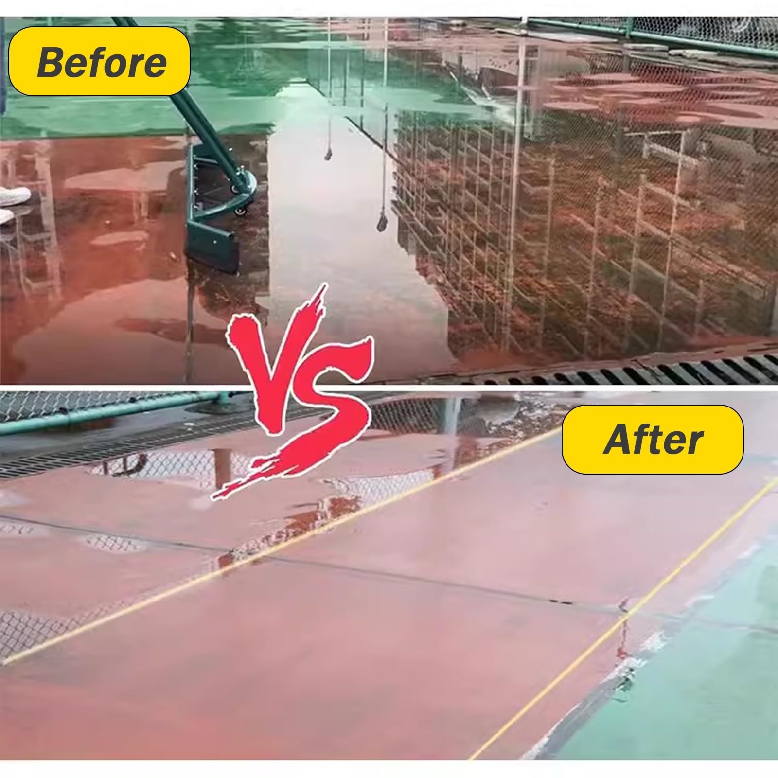 Limpiaparabrisas para canchas de Tenis, Equipo de Limpieza de Locales, Empujador de Agua para Pisos de aleación de Aluminio, Canchas, Parques Infantiles, Barredora de Agua para garajes