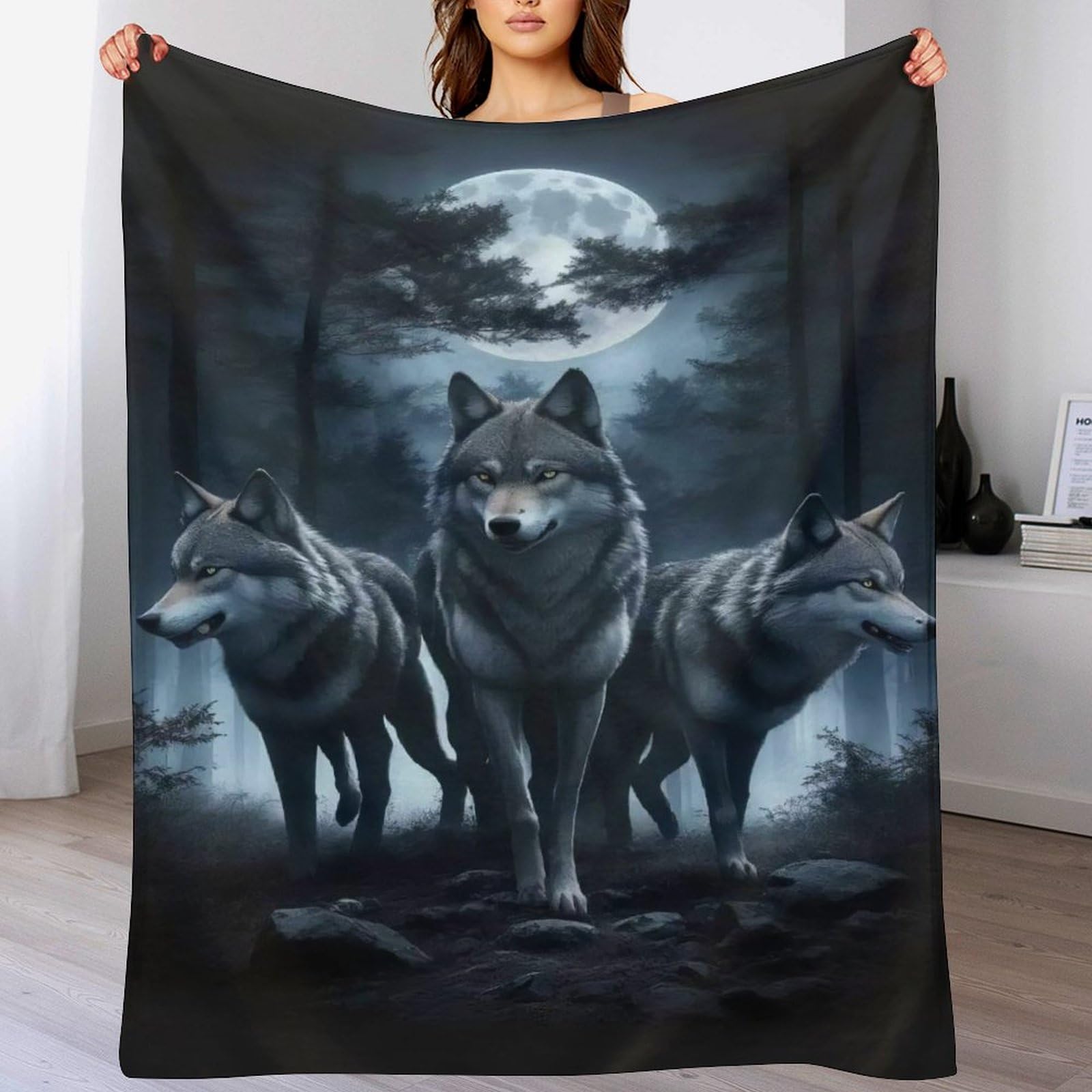 Plaid couverture de loup douce en flanelle pour vos soirées cocooning