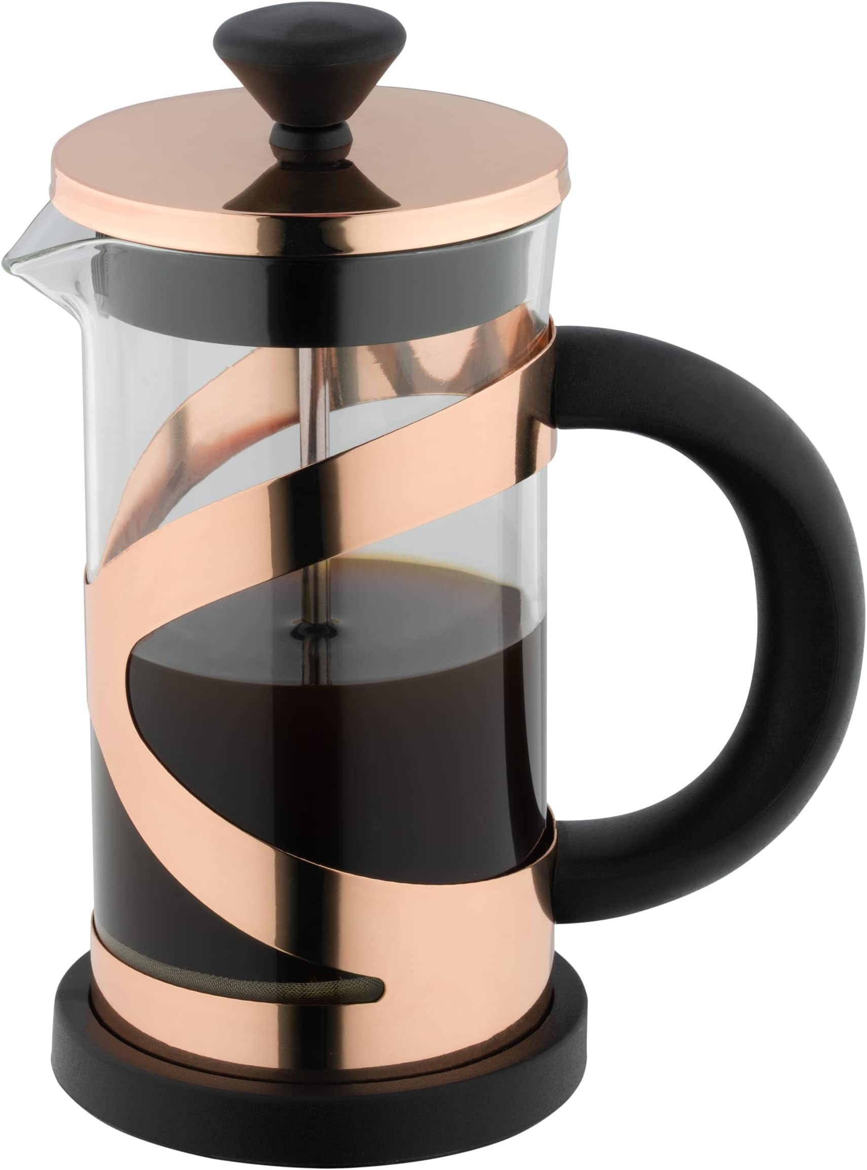 Leopold Vienna Copper French Press Coffee Maker - 800 Ml, Stainless Steel Filter, Heat-Resistant Glass