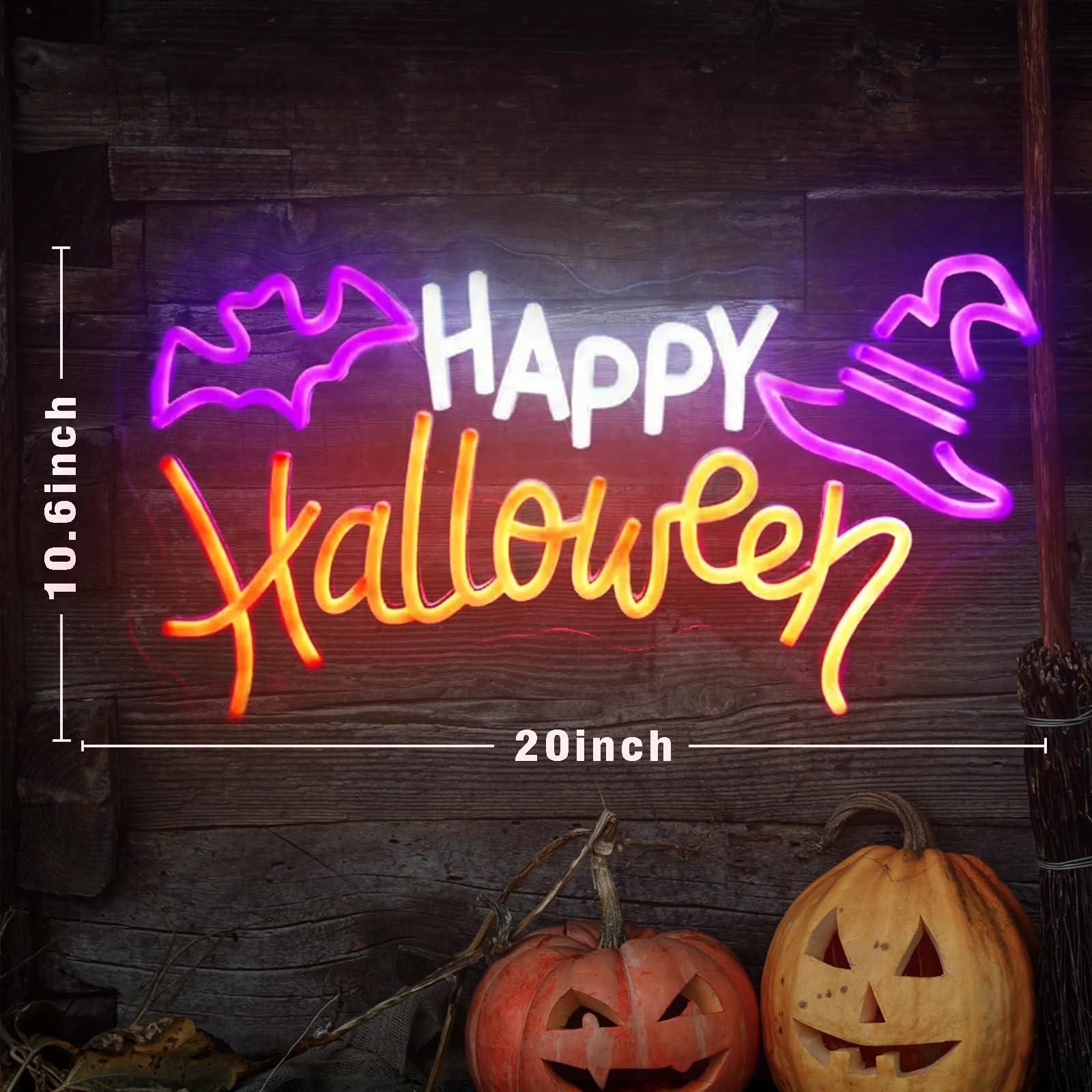 ネオンサイン　ネオン管　宇宙人　ハロウィン　パーティー装飾　オーダーメイド Amazon.co.jp: Happy Halloween ネオンサイン LEDハロウィン