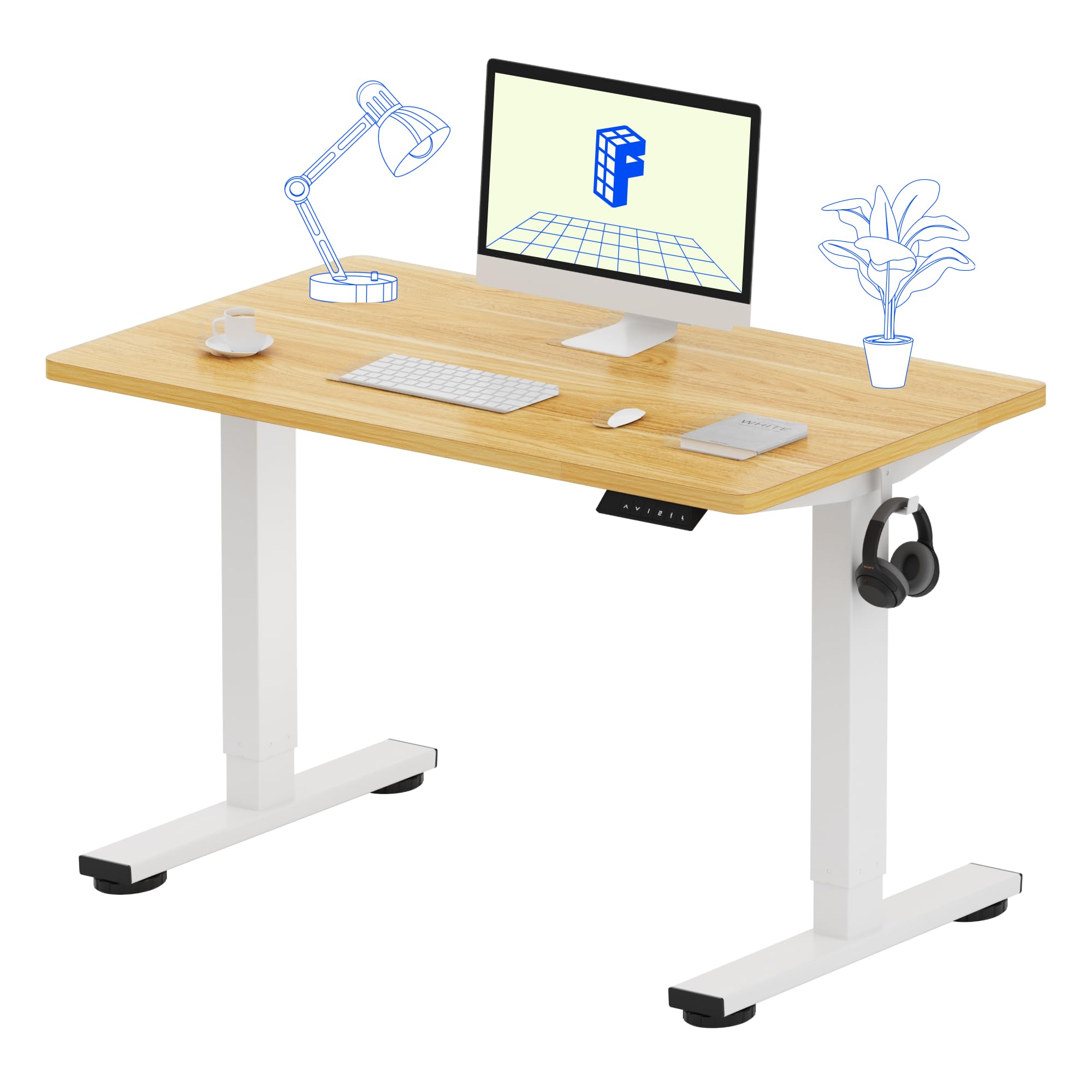 Amazon.com: FLEXISPOT EN1 One-Piece Standing Desk 40 x 24 Inches