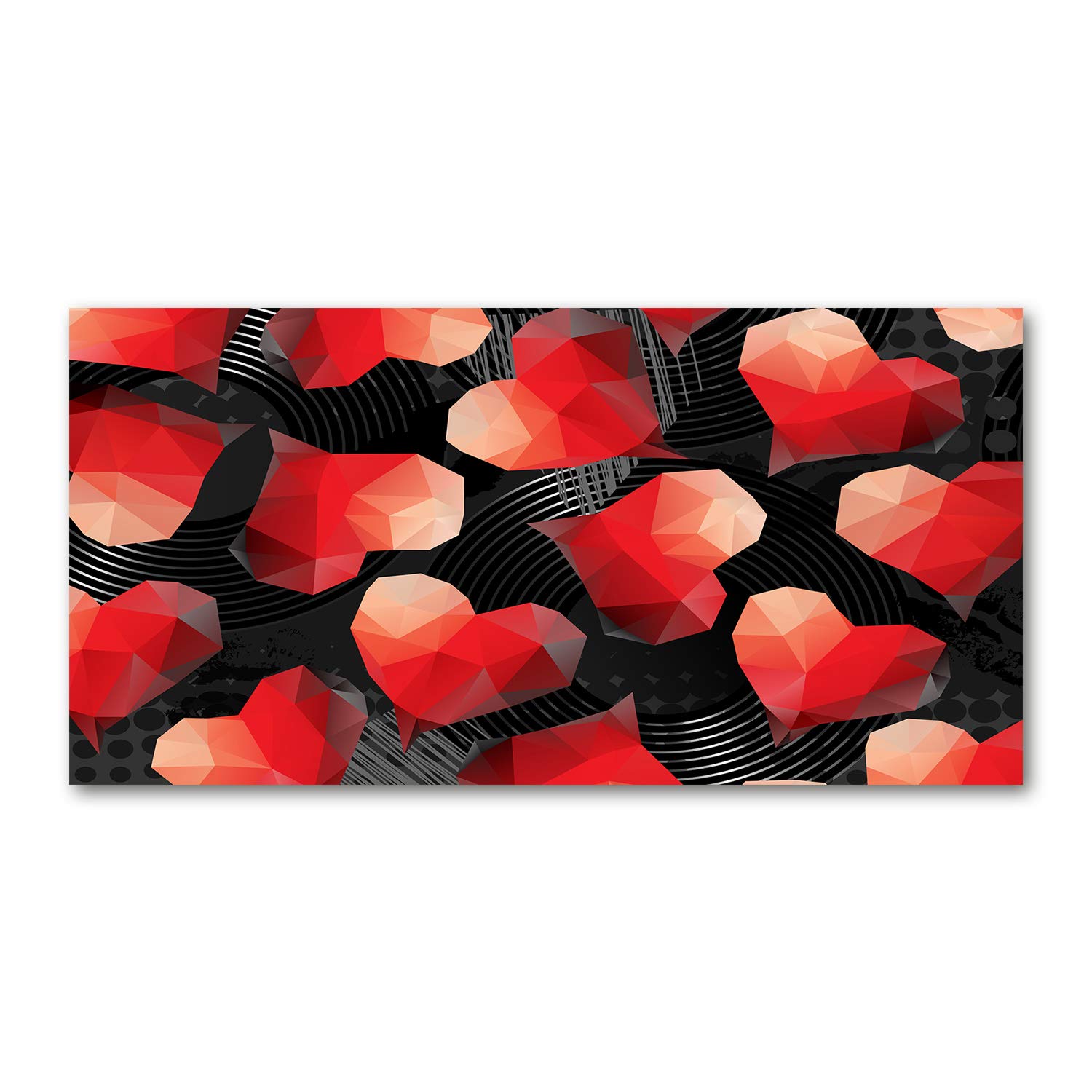 Impression sur verre pour raviver un mur vide tableau rouge 120x60 cm