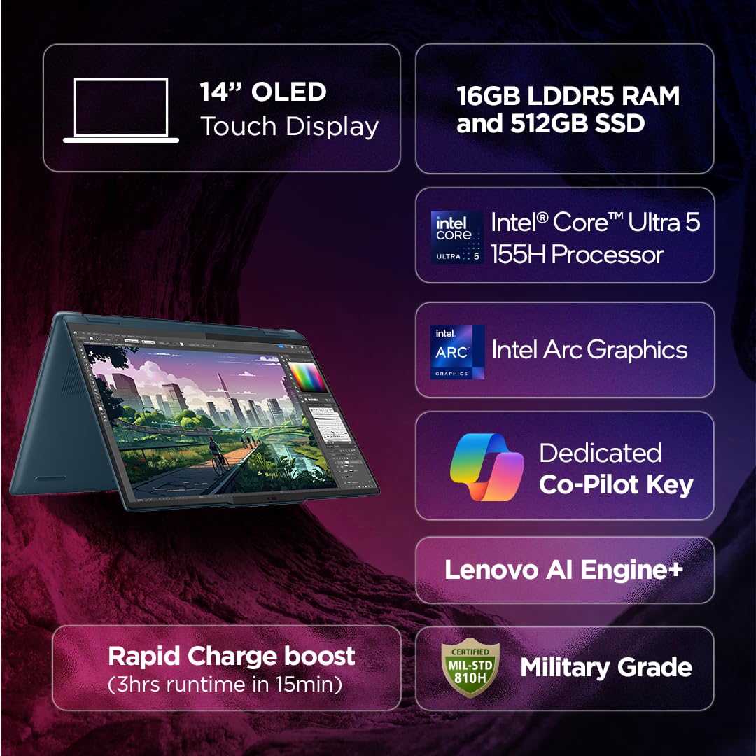 Lenovo Yoga 7 Intel Evo Core Ultra 5 125H Built in-AI 14