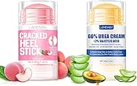 Creme Reparador Para Mãos E Pés, Bálsamo Em Bastão Com Aroma De Pêssego Para Calcanhares Rachados + Creme Em Bastão Com Ureia, Creme Para Mãos E Pés Para Calosidades E Pés Ressecados, Mãos