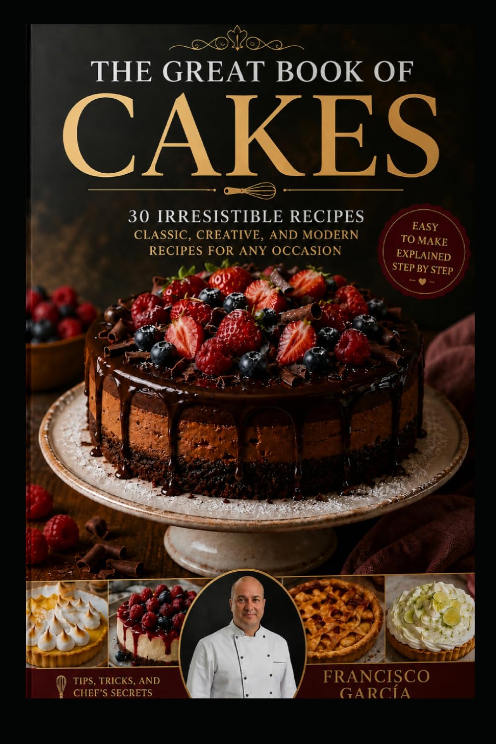 The Great Book of Cakes: Step-by-Step Homemade Baking Recipes: From creative and classic chocolate cheesecakes to easy no-bake desserts