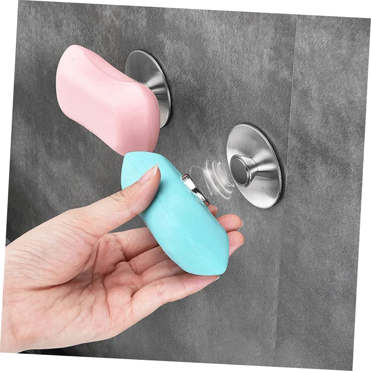 Alipis 4sätze Magnetischer Seifenhalter Für Badezimmer Nagelfrei Silber Wandmontierbar Einzigartiges Design Zur Aufbewahrung Und Trocknung Von Seife Installieren Kein Bohren
