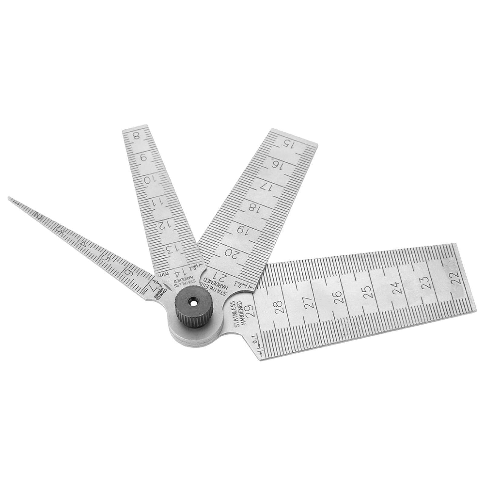 Calibro Conico, 1 Set Spessimetro per Saldatura in Acciaio Inossidabile Righelli Strumento di Ispezione del Foro Dimensione del Foro Gage Spessimetro Strumento di Misurazione Gap Gage