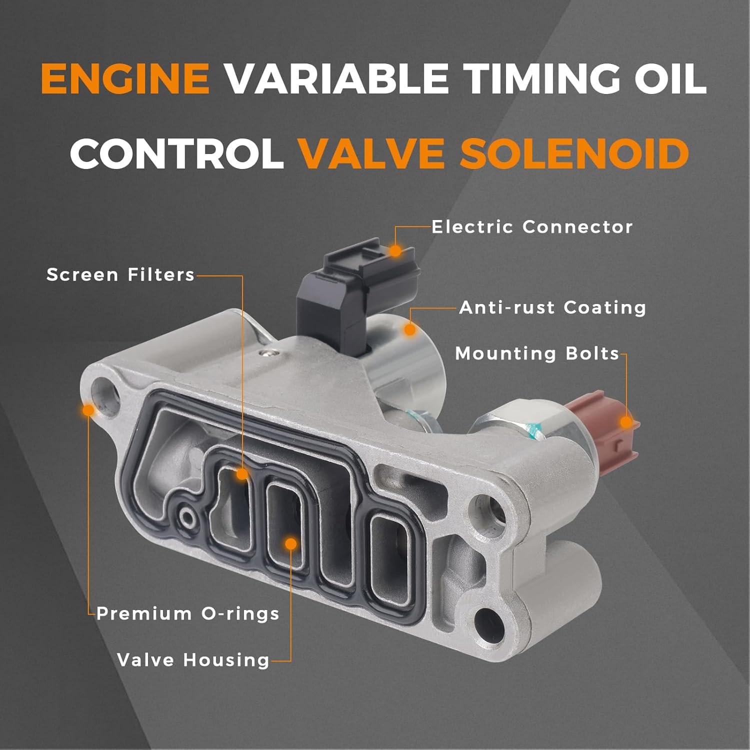 Engine Variable Valve Timing VVT Solenoid Compatible with Honda 3.5L V6 2008-2017 Odyssey 2009-2015 Pilot 2008-2012 Accord 2010-2011 Accord Crosstour 2012 Crosstour 918-056