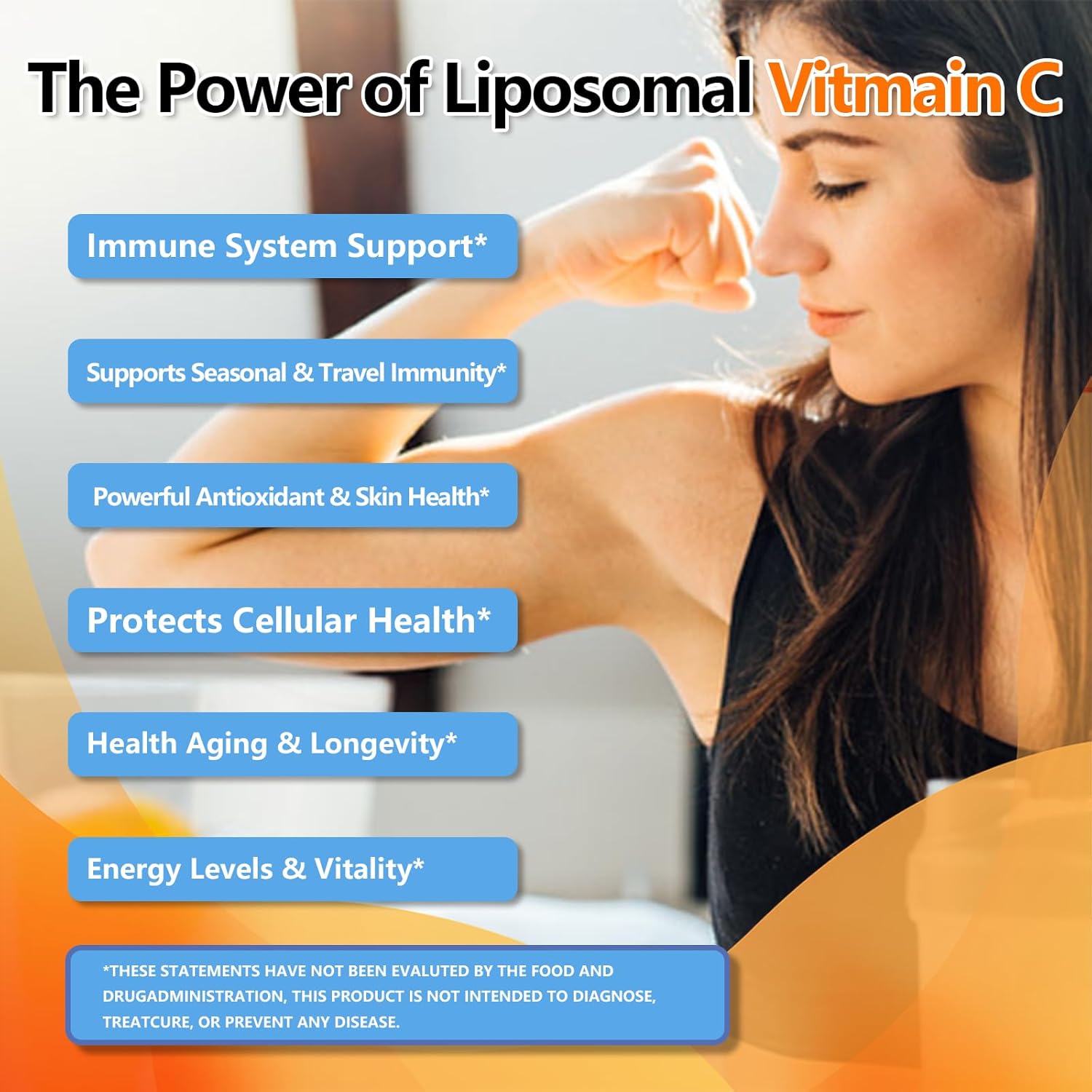 Liposomal Vitamin C 1000mg Drops High Potency 6-in-1 Fat Soluble VIT C w. Zinc Elderberry Glutathione Niacin for Immune Support Antioxidant Collagen Production丨High Absorption Liquid Vitamin C Formula - Image 4