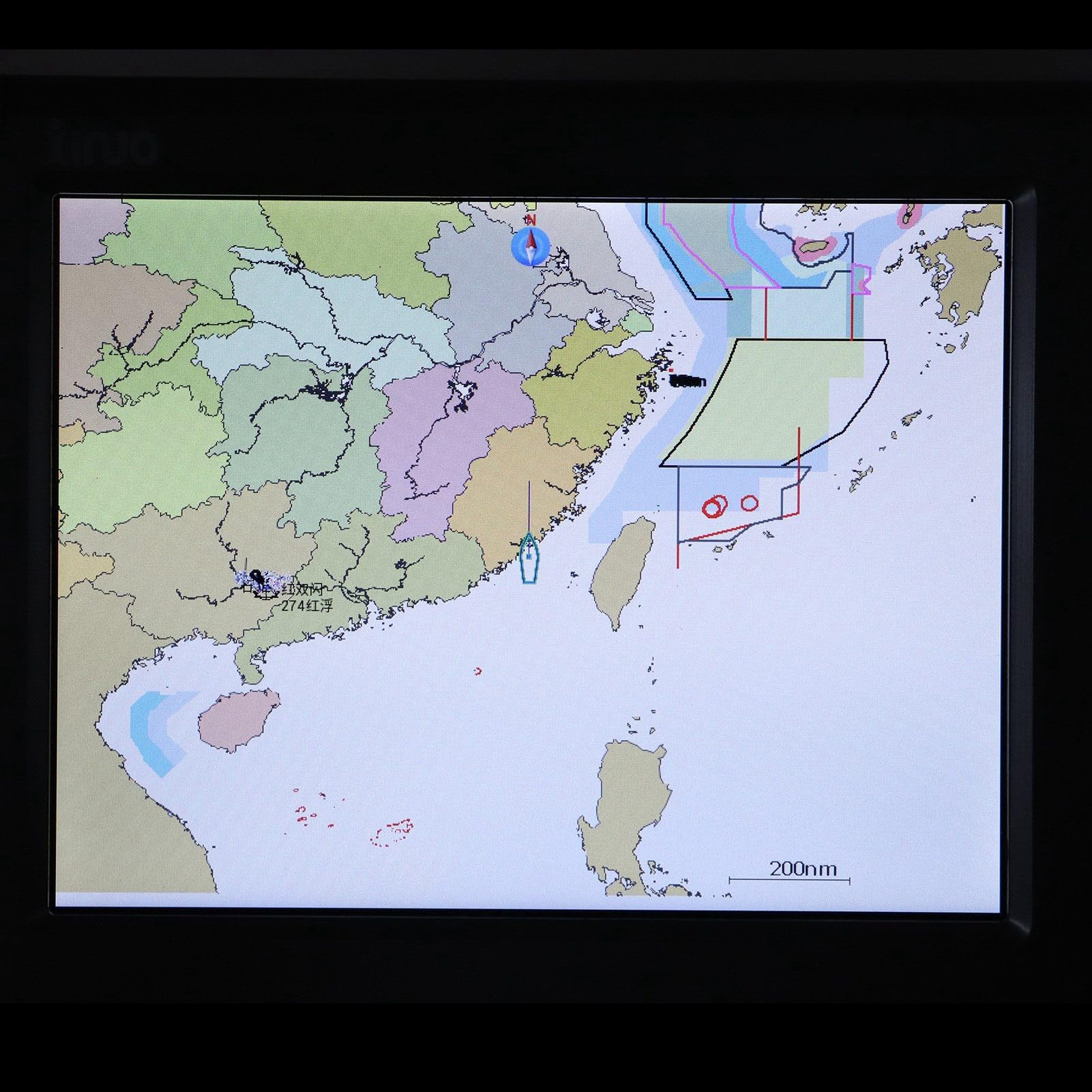 GPSMAP 10,4 Zoll wasserdichtes Marine GPS und Kartenplotter mit 800 x 600 Pixel (SVGA) Auflösung 300 cd/m2 Farb TFT LCD IPX65 AIS Eingangsanschluss