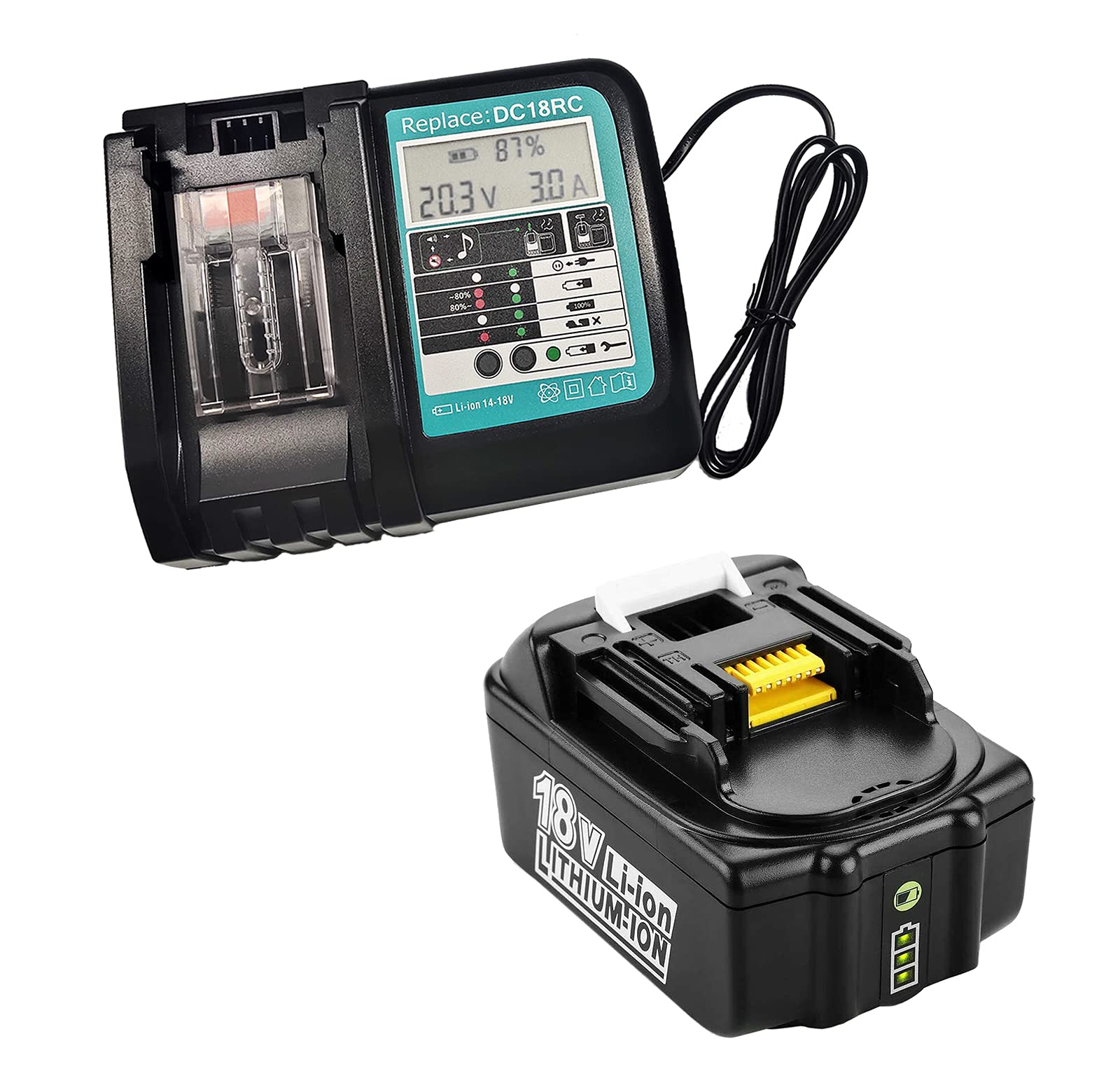 Makita BL1860B X 5 18V LXT Li-ion 6.0Ah Genuine Battery 197422-4 Pack - Foto 2