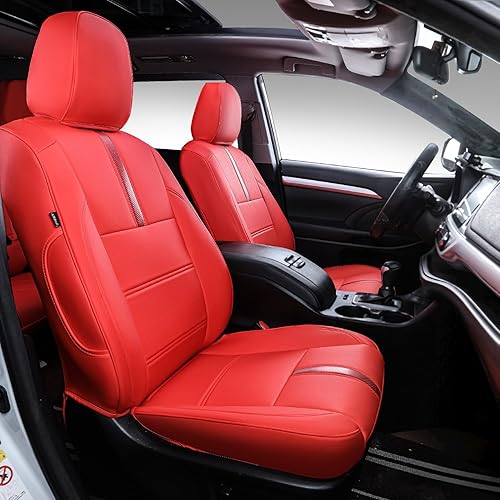 PTYYDS Fundas de asiento compatibles con fundas de asiento Toyota Highlander 2014-2019, 8 asientos de repuesto para accesorios Highlander 2014-2019