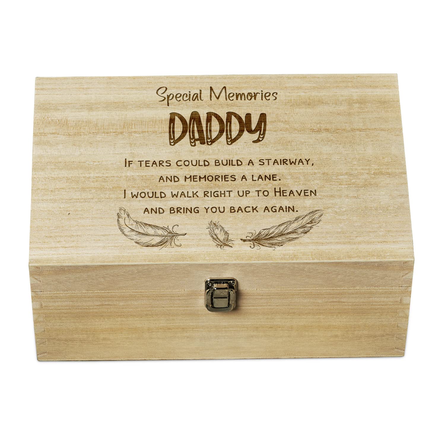 ukgiftstoreonline Daddy Remembrance Large Wooden Memory Keepsake Box Gift