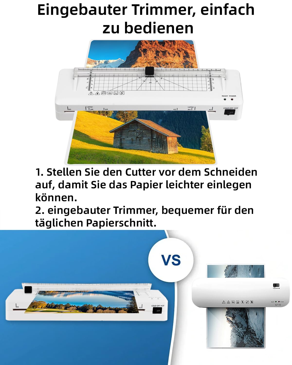 Laminiergerät, Laminiergerät A3 Laminiermaschinen mit Laminierfolien A3 A4 A5 A6 für den Heimgebrauch Büro Schule Fotos