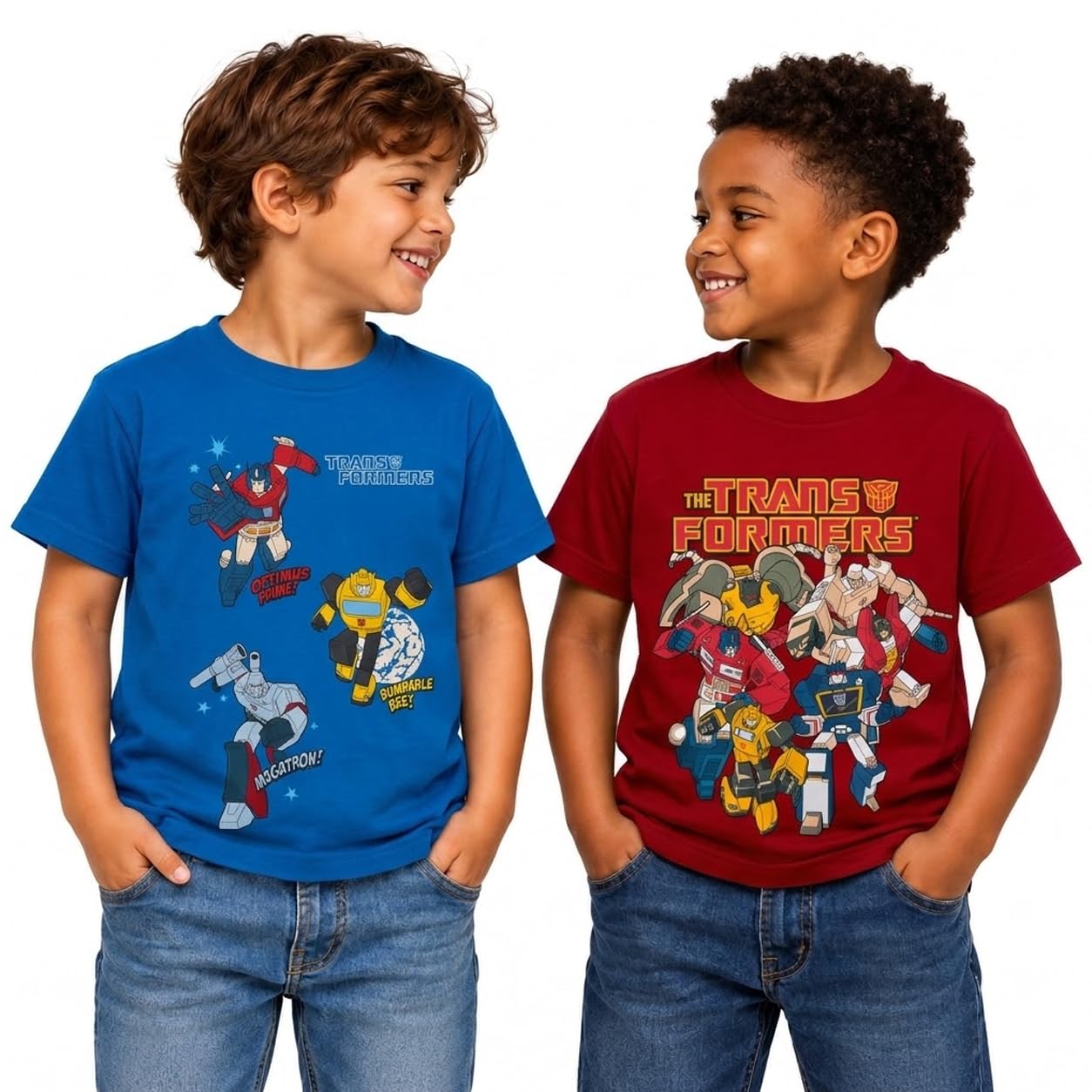 Amazon.com: Transformers Boys 2 Pack Cotton Tee Optimus Prime