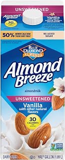 BLUE DIAMOND Unsweetened Vanilla Almondmilk, 0.5 GL