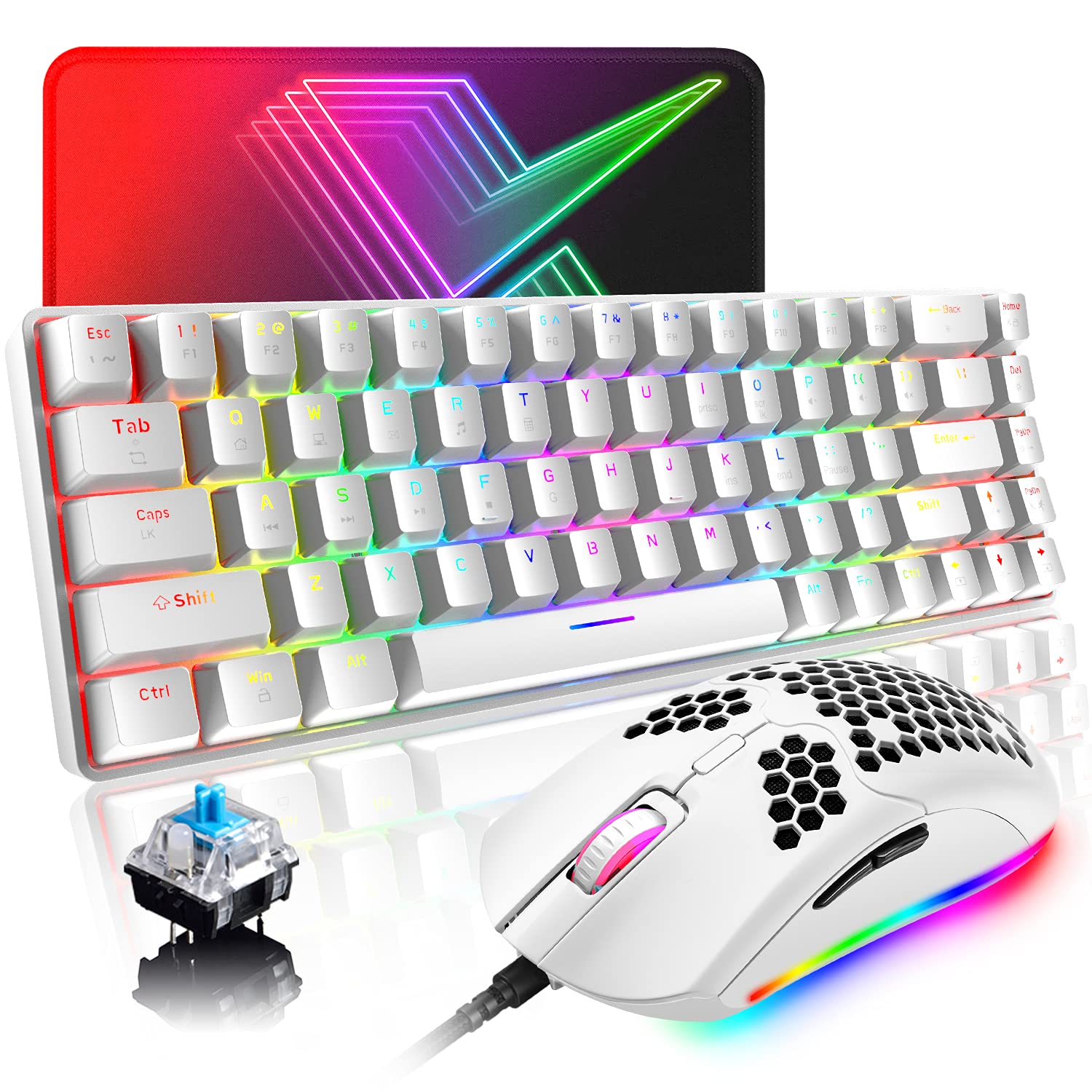 Buy Compact 60 Mechanical Gaming Keyboard and Mouse Combo with