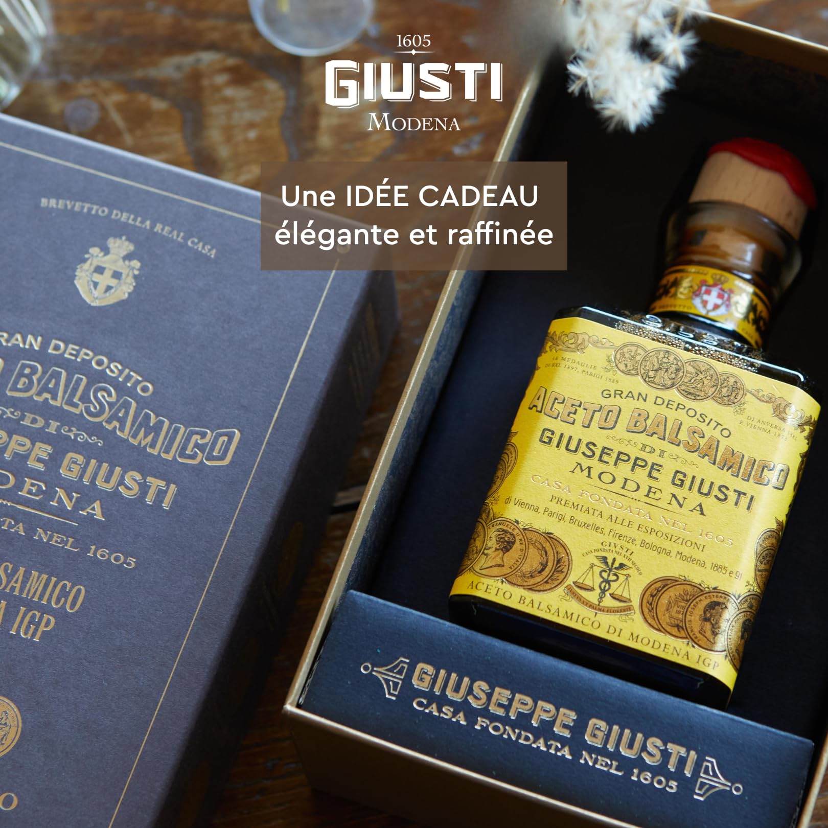 Giusti - Vinaigre Balsamique de Modène IGP 4 Médailles d'Or - 250ml Cubica