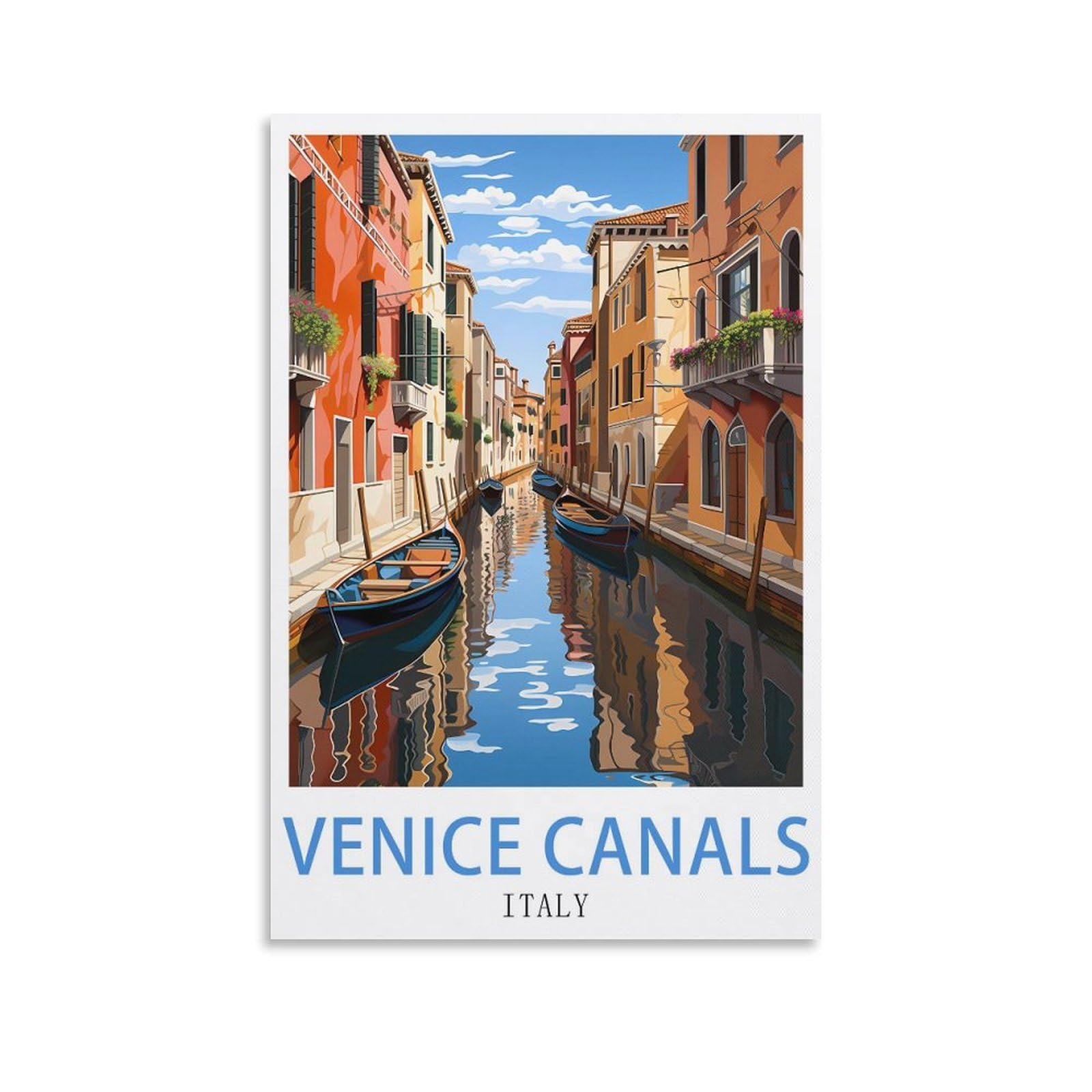 Metal Sign Tin Sign,Venice Canals Italy,Cave Signs Art Plaque Poster Wall Decor for Home Kitchen Bar Club Coffee Shop Orchard Decoration 30x40cm