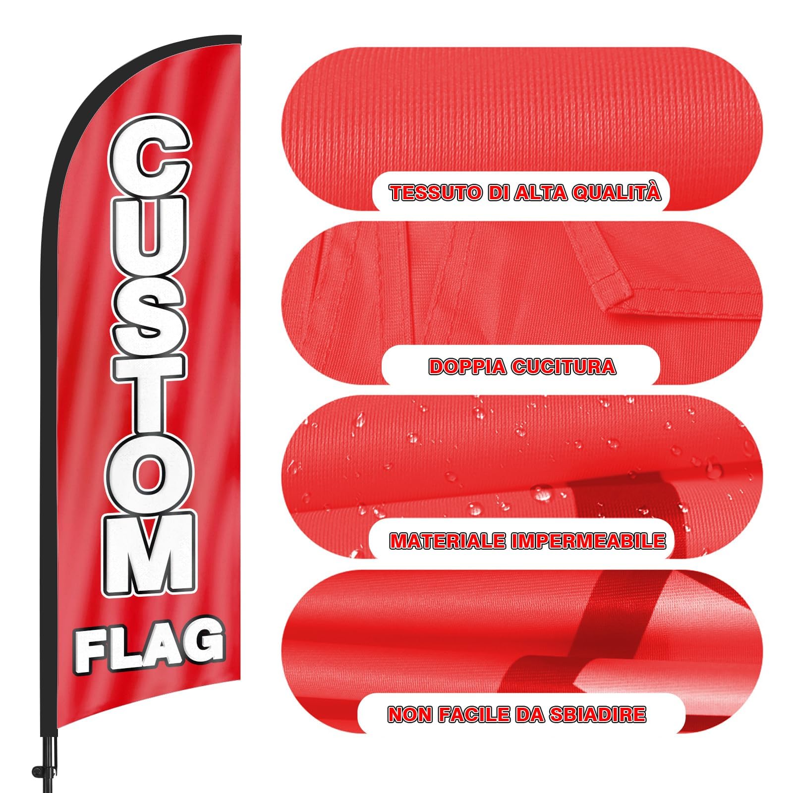 FSFLAG Drapeau à Plumes Pour Cocktails Avec Mât De Drapeau Et