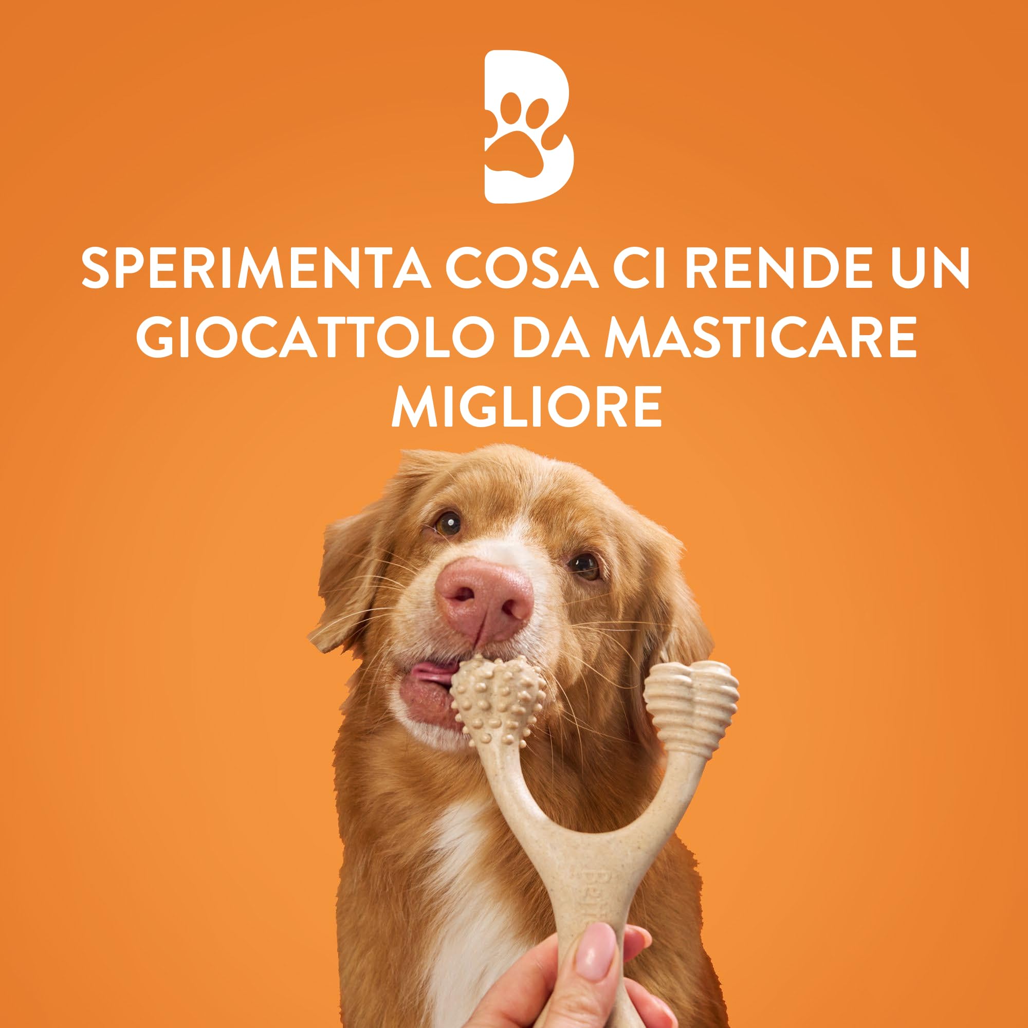BetterBone - Giocattolo per cani da masticare – Large Hard Classic – Veggie Ossa da masticare per cani senza nylon e OGM a base di cellulosa – Giocattolo da masticare extra duro – gusto neutro – Senza