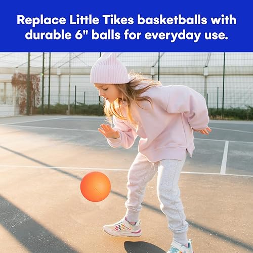 Miniatura 6 de Botabee - Set of 2 Kids Basketball - 6 Inch Mini Rubber Ball for Little Tikes - Toddler Balls for Indoor/Outdoor Play - Ideal Gift Toy for Boys -