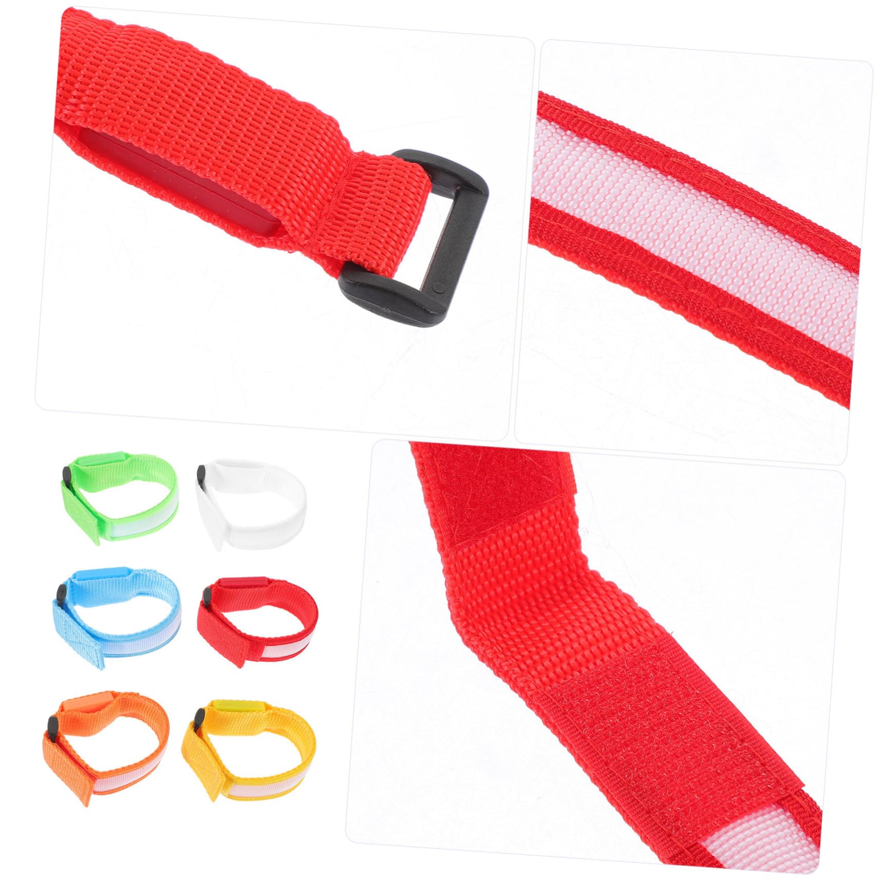 HEMOTON Data [ Set Da 6 Braccialetti Luminosi Led in Nylon, Cinture Da Polso Sportive Leggere Per Corsa Notturna e Attività All'aperto, Accessori Per Feste e Eventi